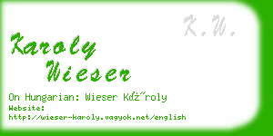 karoly wieser business card